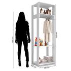 Módulo Guarda Roupa Closet Com Prateleiras Titan Branco Vellu