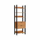 Módulo Guarda Roupa Closet Gaveteiro Freijó Com Preto Fosco I