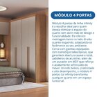 Módulo Guarda-roupa De Canto 4 Portas 2 Gavetas Infinity Cedr