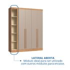 Módulo Guarda-roupa De Canto 4 Portas 2 Gavetas Infinity Cedr