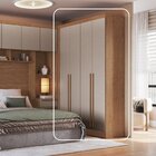 Módulo Guarda-roupa De Canto 4 Portas 2 Gavetas Infinity Cedr
