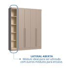 Módulo Guarda-roupa De Canto 4 Portas 2 Gavetas Infinity Duna