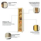 Módulo Guarda-roupa Innova Reflecta 1 Porta Com Led 100% Mdf