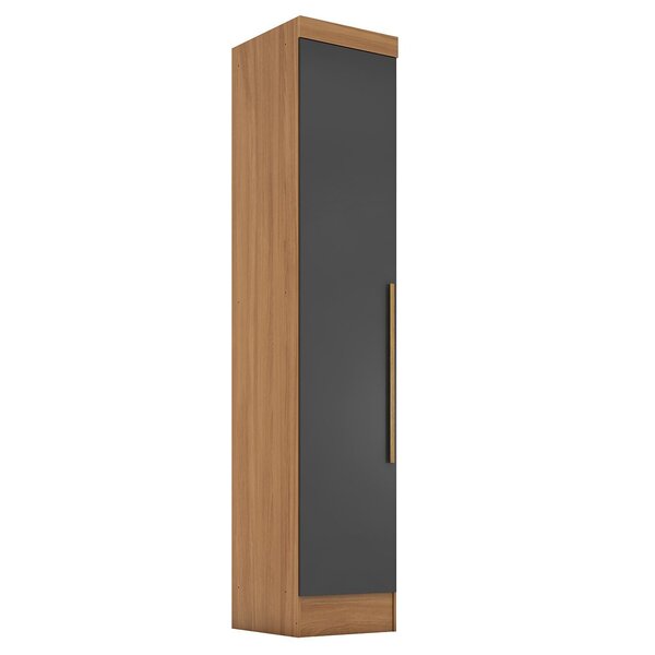 Módulo Guarda-roupa Smart 1 Porta Cinamomo/chumbo