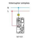 Módulo Interruptor Simples 10A Branco N1101 Bl Linha Unno ABB