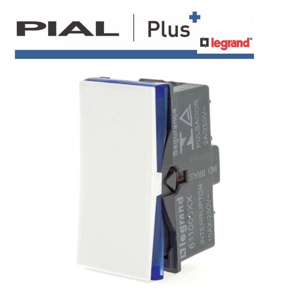 Modulo Interruptor Simples 10a Pial Plus+ 611000bc Legrand