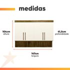 Modulo Ja Georgia Armário Aereo 1,40m Jequitibá / Off White