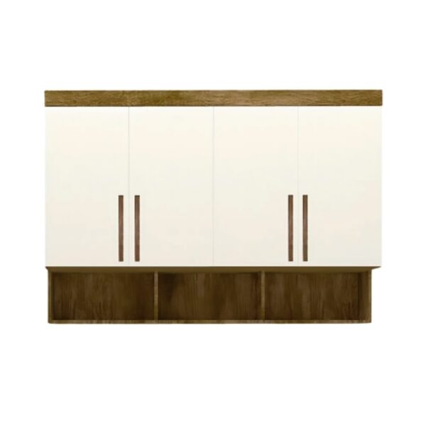 Modulo Ja Georgia Armário Aereo 1,40m Jequitibá / Off White