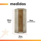 Modulo Ja Georgia Armário De Canto Avelã / Jequitibá