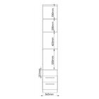 Módulo Mesa De Cabeceira 1 Porta 2 Gavetas Elegance  Angelin/