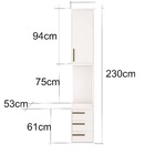 Módulo Mesa De Cabeceira Mdf Direito 3 Gavetas Lotus Belmax C