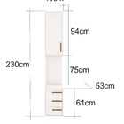 Módulo Mesa De Cabeceira Mdf Esquerdo 3 Gavetas Lotus Belmax