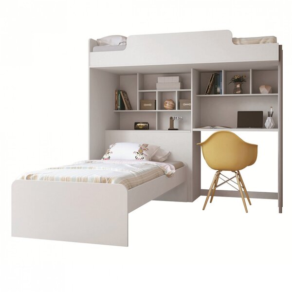 Modulo Office New Com 2 Camas E Escrivaninha Santos Andira Branco Leroy Merlin