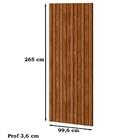 Modulo Painel Ripado Placa Projetta 265x100 Cm Palisandro Mbl