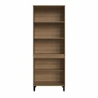 Módulo Paneleiro Cristaleira Dupla Vidro Reflecta  Mel/branco