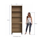 Módulo Paneleiro Cristaleira Dupla Vidro Reflecta  Mel/branco