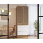 Módulo Paneleiro Cristaleira Duplo 3 Gavetas 2 Portas Tela Pa