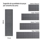 Modulo Para Cabeceira Mali Auto Adesiva Estofada 60cm X 15cm