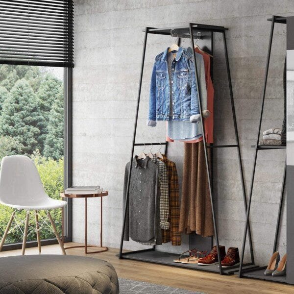 Módulo Para Closet 1 Cabideiro Tog Be Mobiliário Espresso