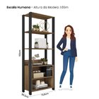 Módulo Para Closet 2 Nichos 183cm X 78,2cm Byte Mel/preto