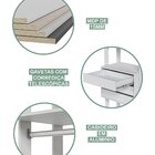 Módulo Para Closet 2 Portas 3 Gavetas 2 Cabideiros  Branco Tx