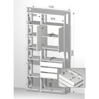 Módulo Para Closet 2 Portas 3 Gavetas  Nature
