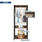 Módulo Para Closet 2 Prateleiras Aberto Byte Mel/preto