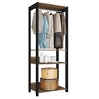 Módulo Para Closet 2 Prateleiras Aberto Byte Mel/preto