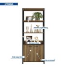 Módulo Para Closet 3 Prateleiras Aberto Byte Mel/preto