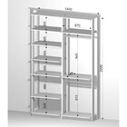 Módulo Para Closet 6 Prateleiras 2 Cabideiros  Branco Tx