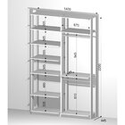 Módulo Para Closet 6 Prateleiras 2 Cabideiros  Branco Tx