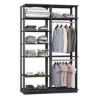 Módulo Para Closet 6 Prateleiras 2 Cabideiros  Grafite