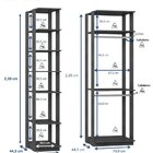 Módulo Para Closet 6 Prateleiras 2 Cabideiros  Grafite