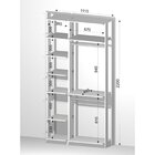 Módulo Para Closet 6 Prateleiras 2 Cabideiros  Grafite