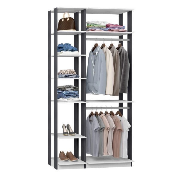 Módulo Para Closet 6 Prateleiras 2 Cabideiros Be Mobiliário B