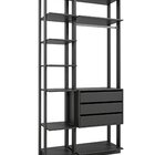 Módulo Para Closet 6 Prateleiras 3 Gavetas  Grafite