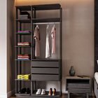 Módulo Para Closet 6 Prateleiras 3 Gavetas  Grafite