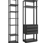 Módulo Para Closet 6 Prateleiras 3 Gavetas  Grafite