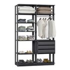 Módulo Para Closet 6 Prateleiras 3 Gavetas  Grafite