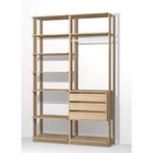 Módulo Para Closet 6 Prateleiras 3 Gavetas Be Mobiliário Carv