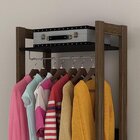 Módulo Para Closet Aberto Az  Preto/nogal