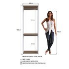 Módulo Para Closet Com Cabideiro E Prateleira 183x45x57cm  Ba