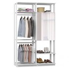 Módulo Para Closet Com Espelho 2 Portas 2 Cabideiros  Branco