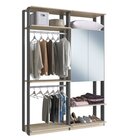 Módulo Para Closet Com Espelho 2 Portas 2 Cabideiros  Nature/