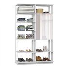 Módulo Para Closet Com Espelho 2 Portas 8 Prateleiras  Branco