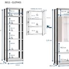 Módulo Para Closet Com Espelho 2 Portas 8 Prateleiras  Branco