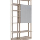 Módulo Para Closet Com Espelho 2 Portas 8 Prateleiras  Nature