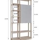 Módulo Para Closet Com Espelho 2 Portas 8 Prateleiras  Nature