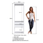 Módulo Para Closet Com Gavetas E Cabideiro 183x45x60cm Branco