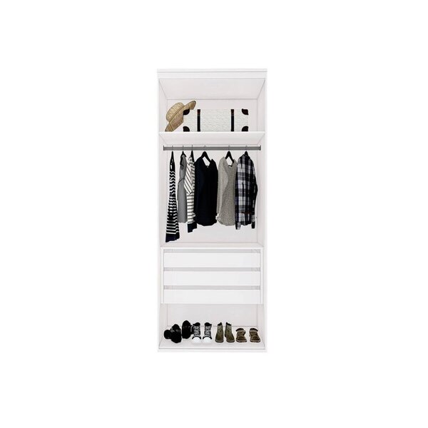 Módulo Para Closet Sem Porta Com Gaveta Branco